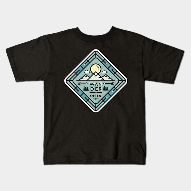 Wander Often Kids T-Shirt by CR8ART